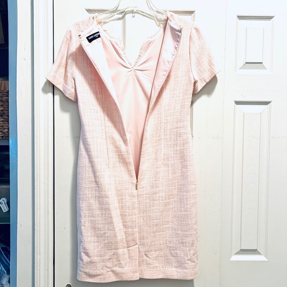 Pink Tweed Short sleeve Dress - Picture 3 of 11